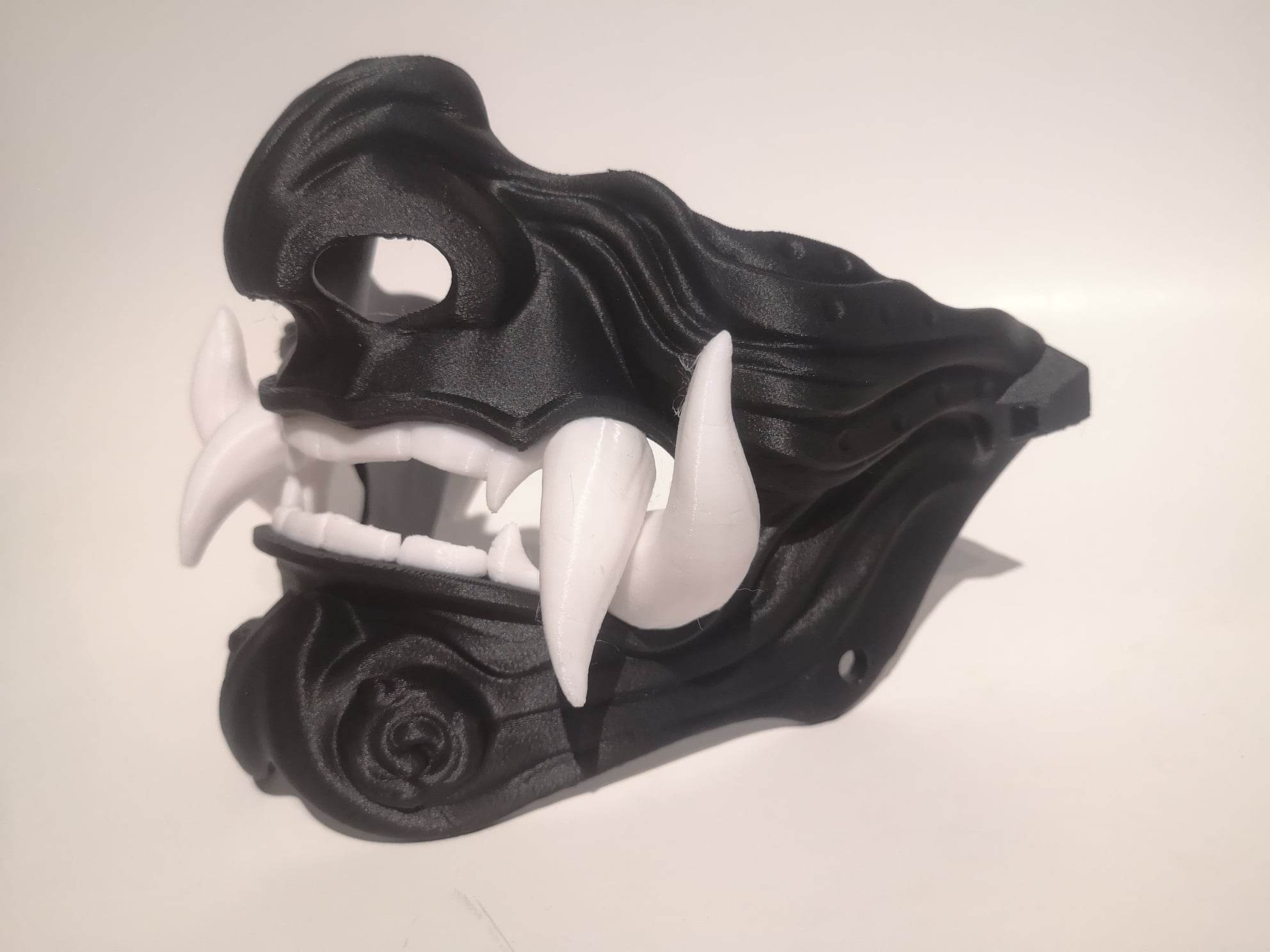 Samurai Mask Model 3 (split for multiple colors) 3D model thumbnail