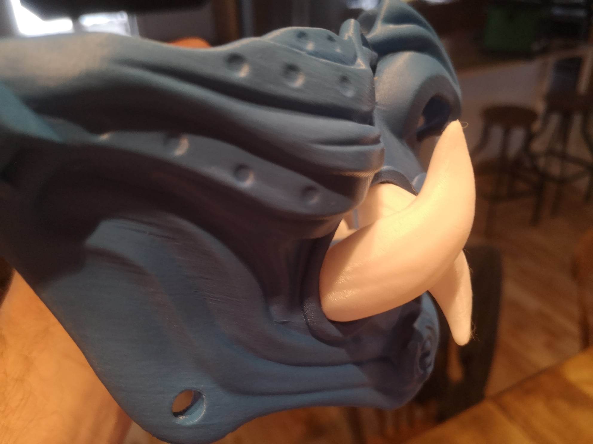 Miniatura 7 do modelo 3D Samurai Mask Model 3 (split for multiple colors)