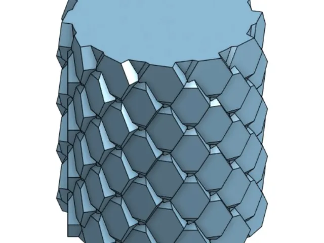 Hex scale vase