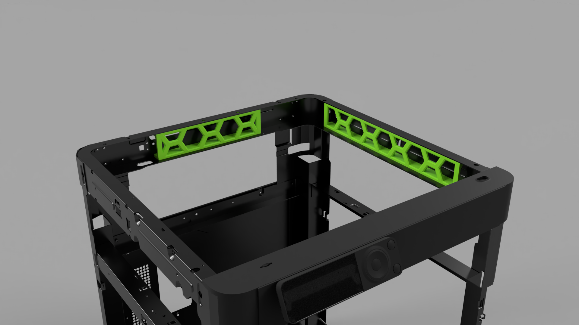 Bambu Lab P1P USB Cable Management Plate Sides & Rear by CUBEIFY Download free STL model