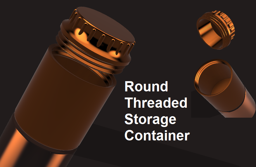 Round Threaded Storage Container by McTech3D | Download free STL model ...