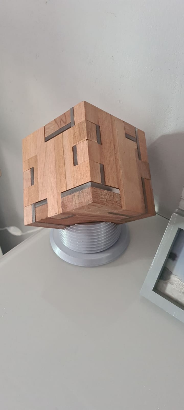 Wood Cube Lamp