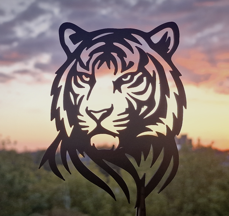 Tiger head silhouette