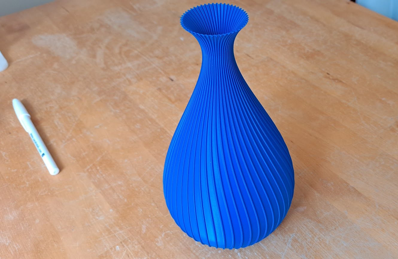 Vase with Embossed Splines