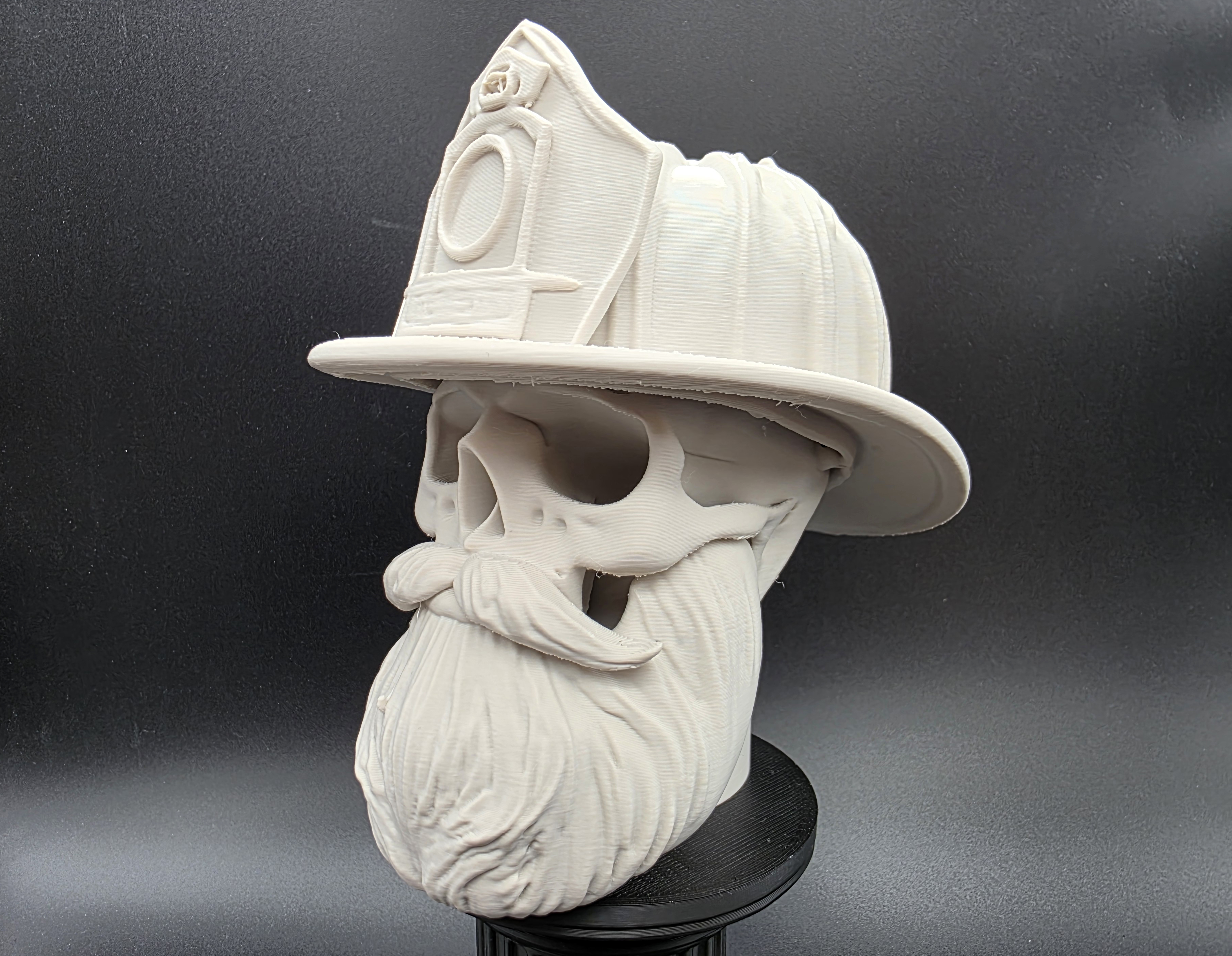 Bearded Fireman Skull (Standing Version)
