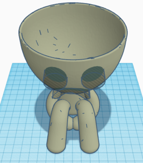 sad face plantpot