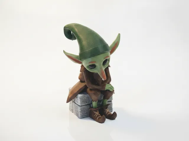 Sad Christmas Elf Figurine Holiday Collectible 3D Printable