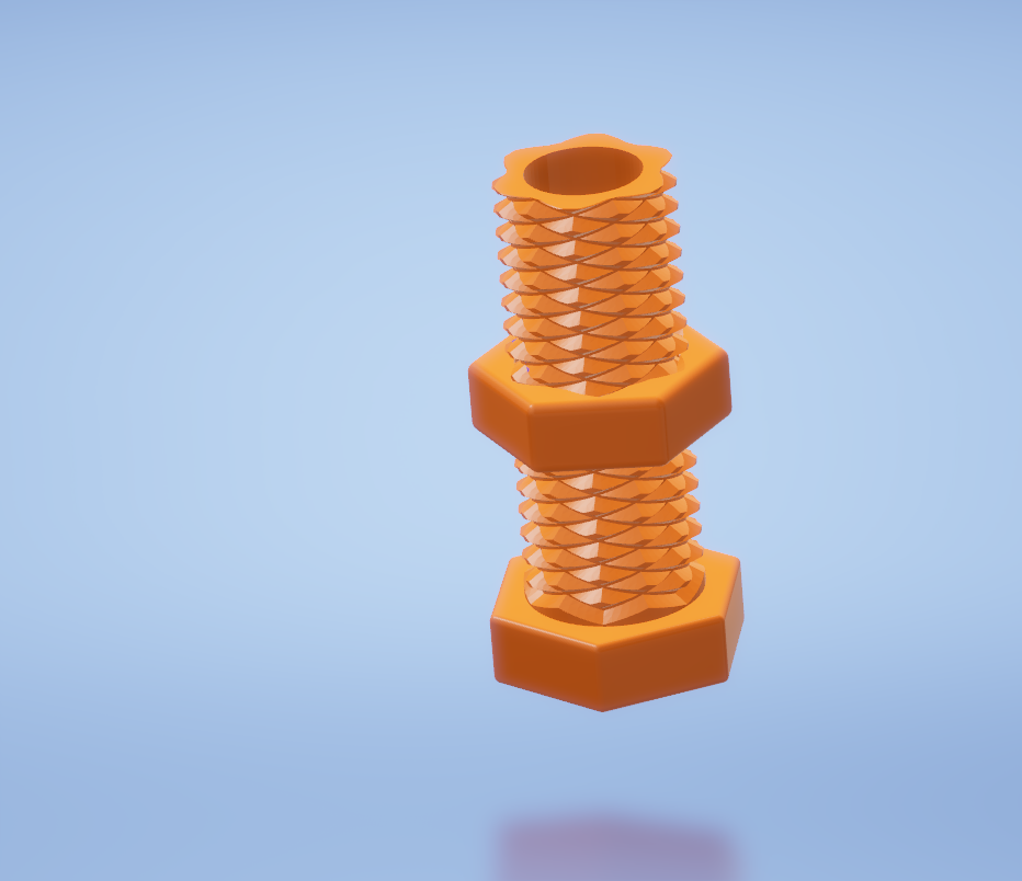 2-way bolt and nut