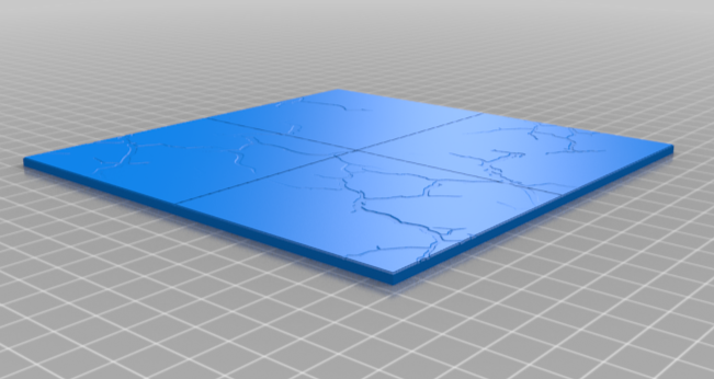 Ruined City Streets Sidewalk Tile Set by Monkeysloth | Download free STL model | Printables.com