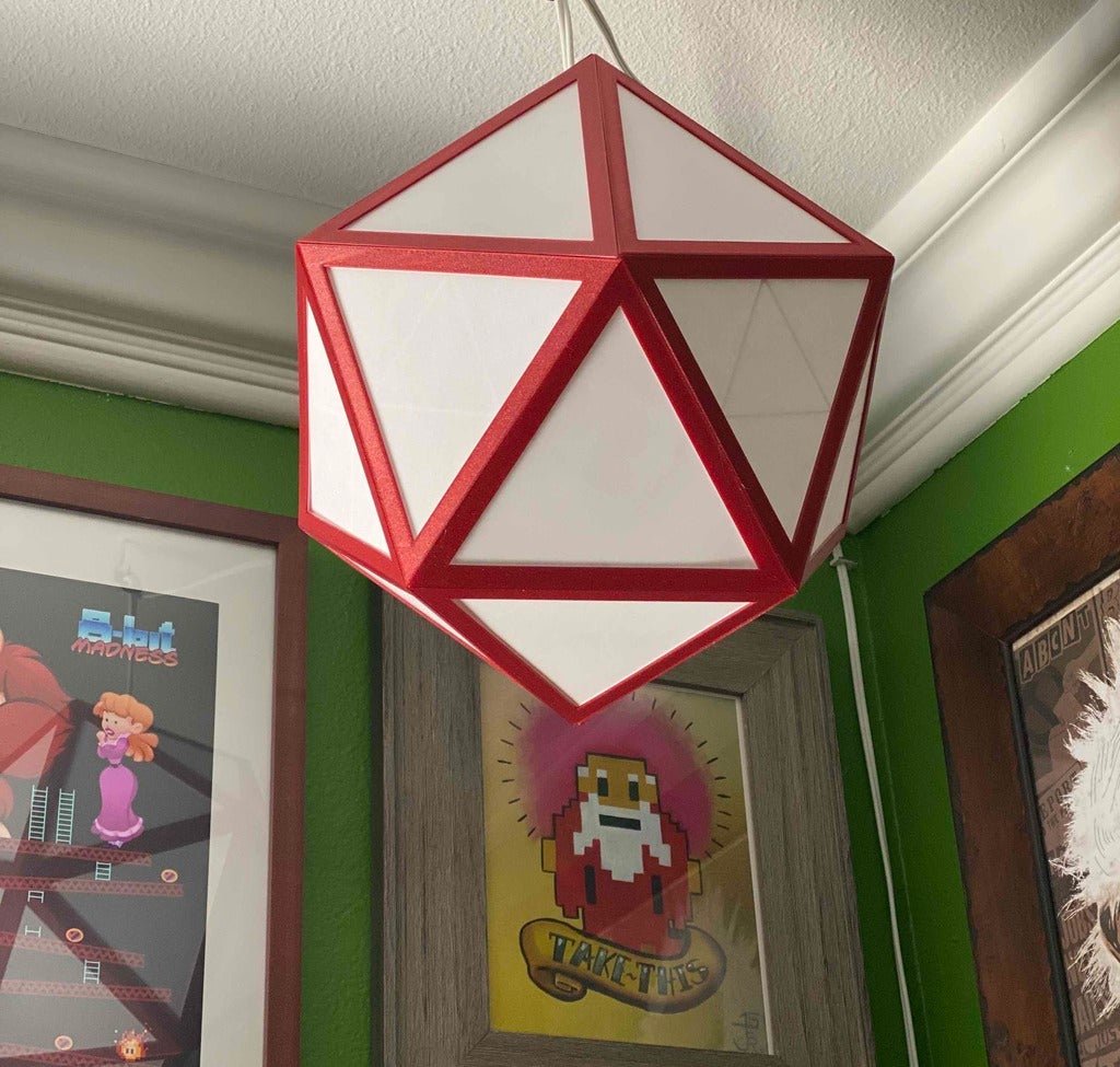 Icosahedron Customizable Paper Lamp
