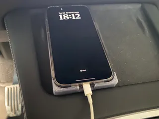 Tesla Model Y iPhone with MagSafe wallet charging support for