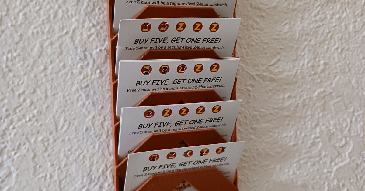 Wall Mounted Card Holder by Hunter Myers Download free STL model