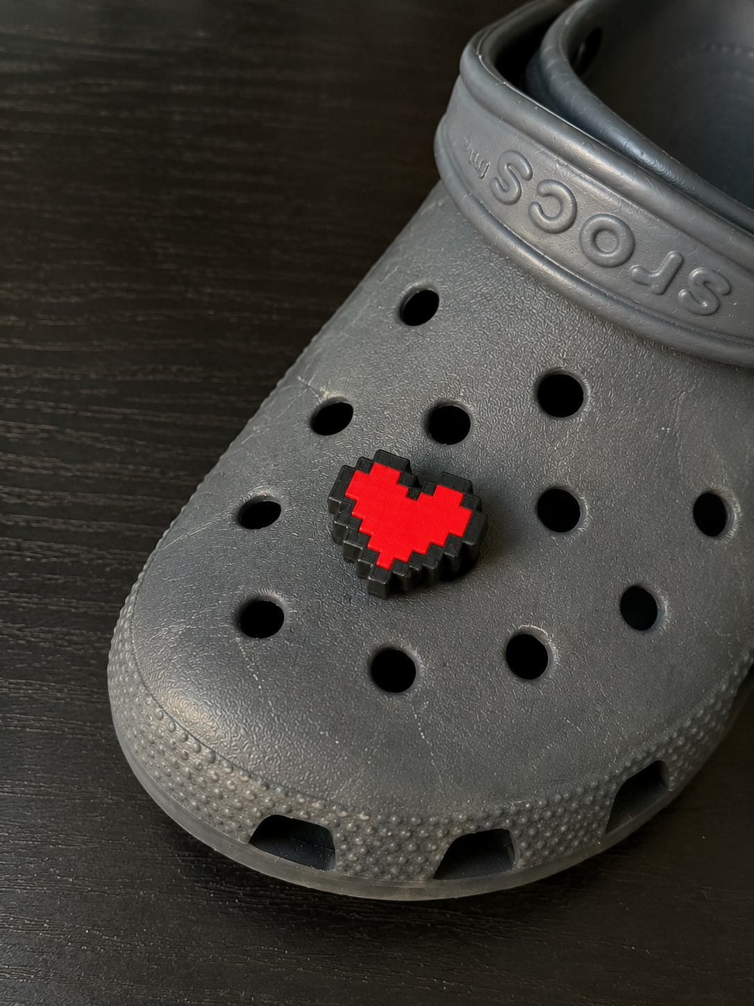 Pixel Heart Croc Charm | Fast Print | Only 2g