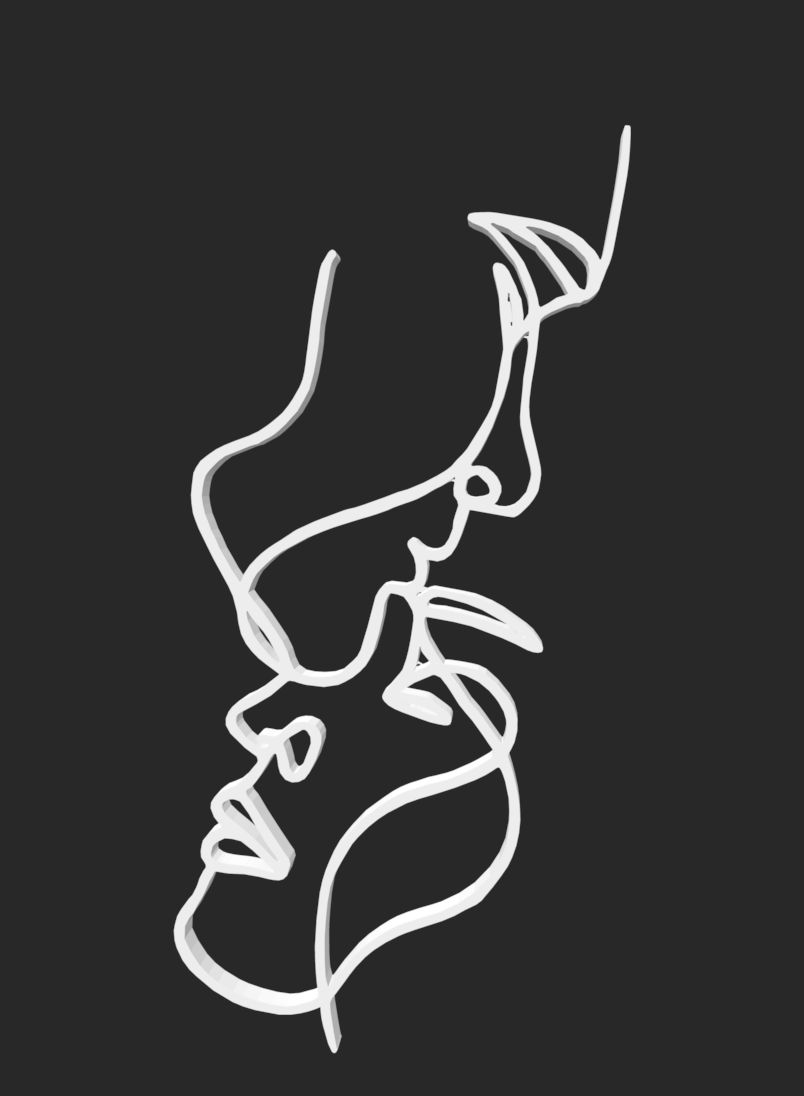 One Line Kiss (Removed Background)