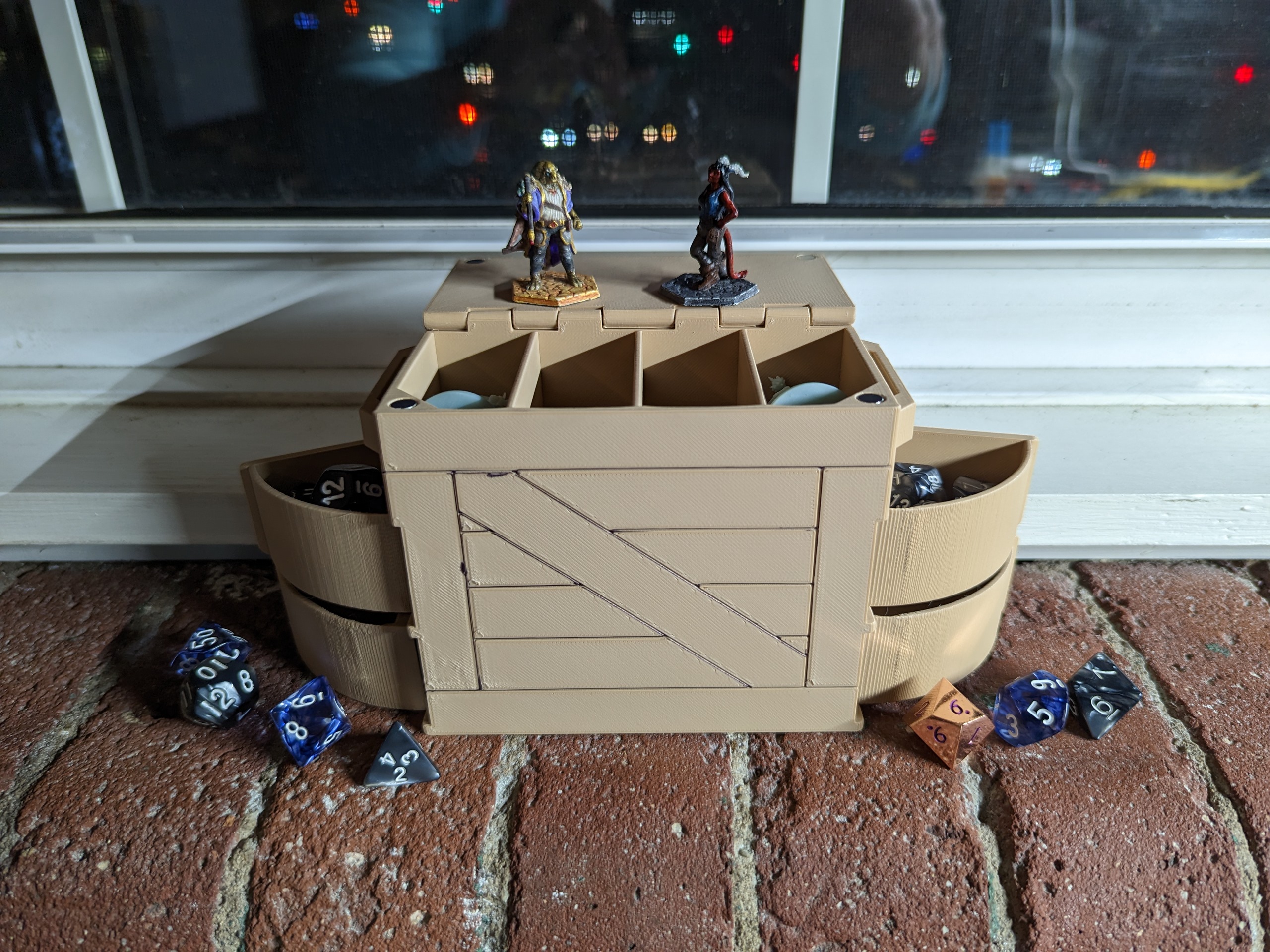 Dice Container - Wooden Box - Print-in-Place
