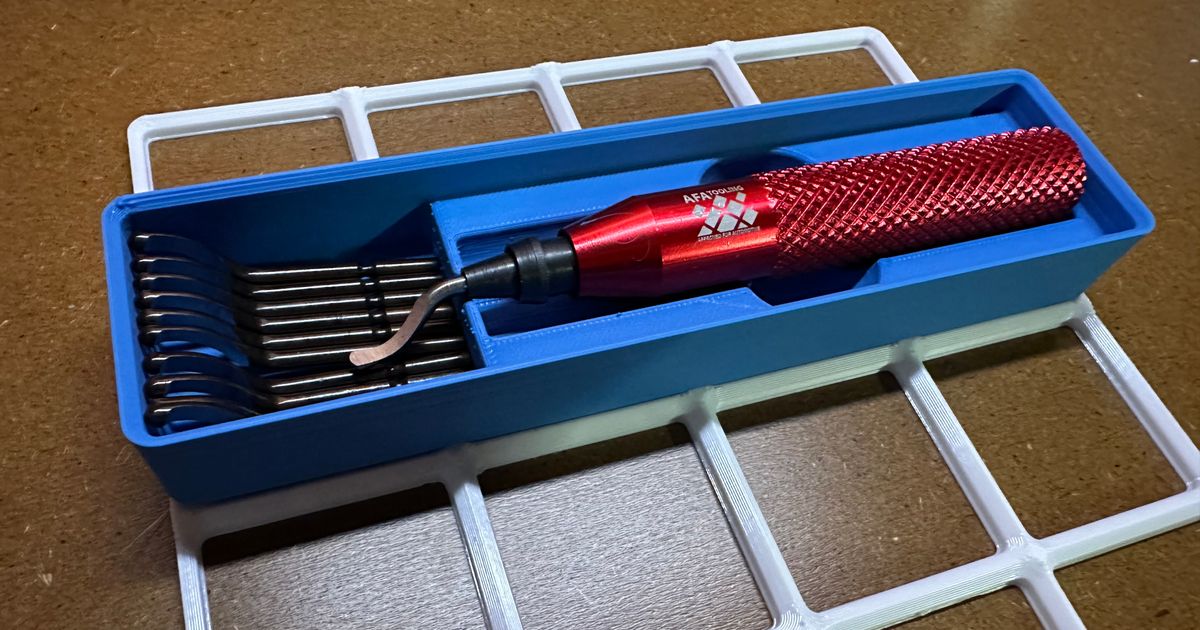 Gridfinity AFA Deburring Tool Tray by plaintext Download free STL