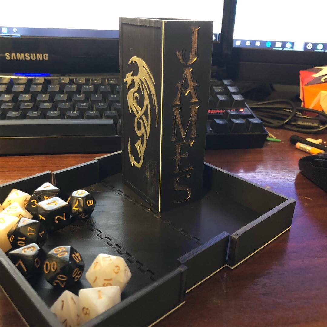 Dice Tray and Tower by jsnookiii | Download free STL model | Printables.com