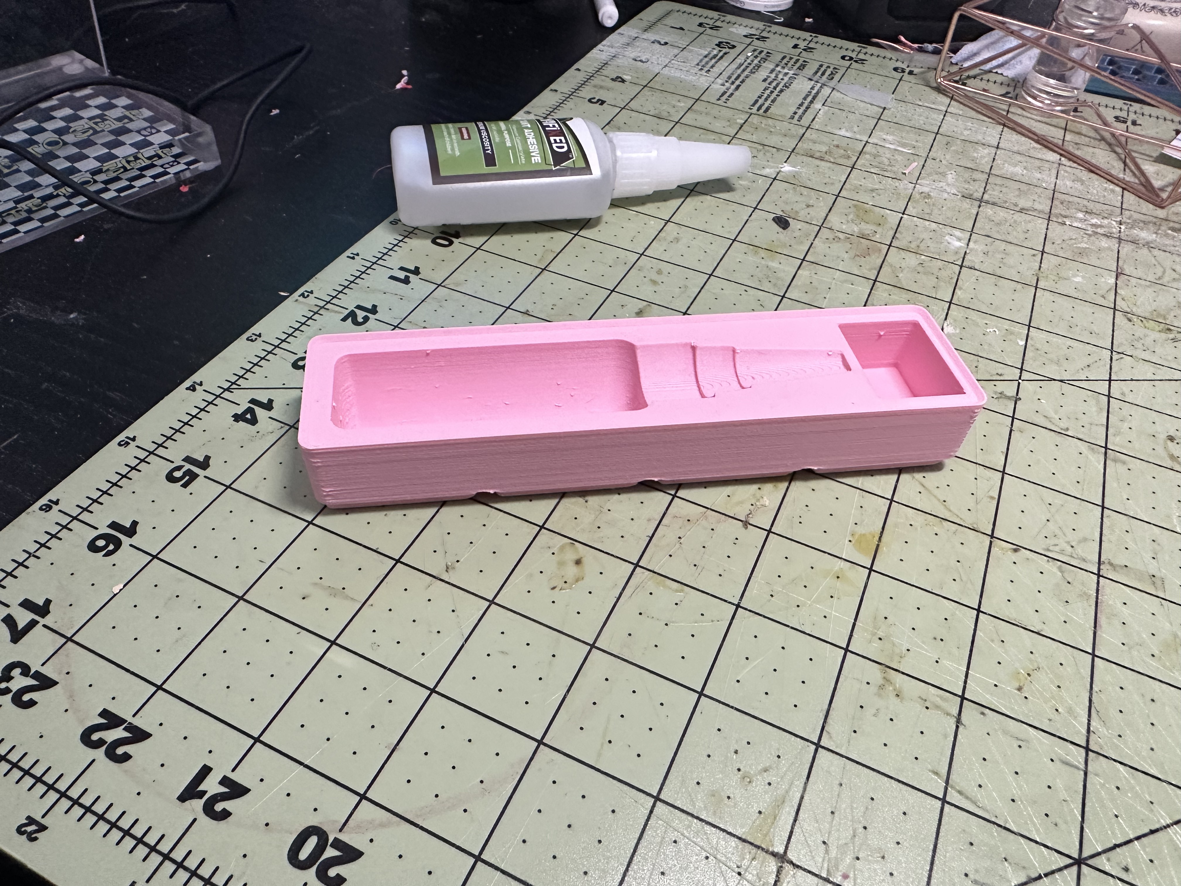 Gridfinity CA Glue (CYAFIXED) Holder 1x4 3D model thumbnail