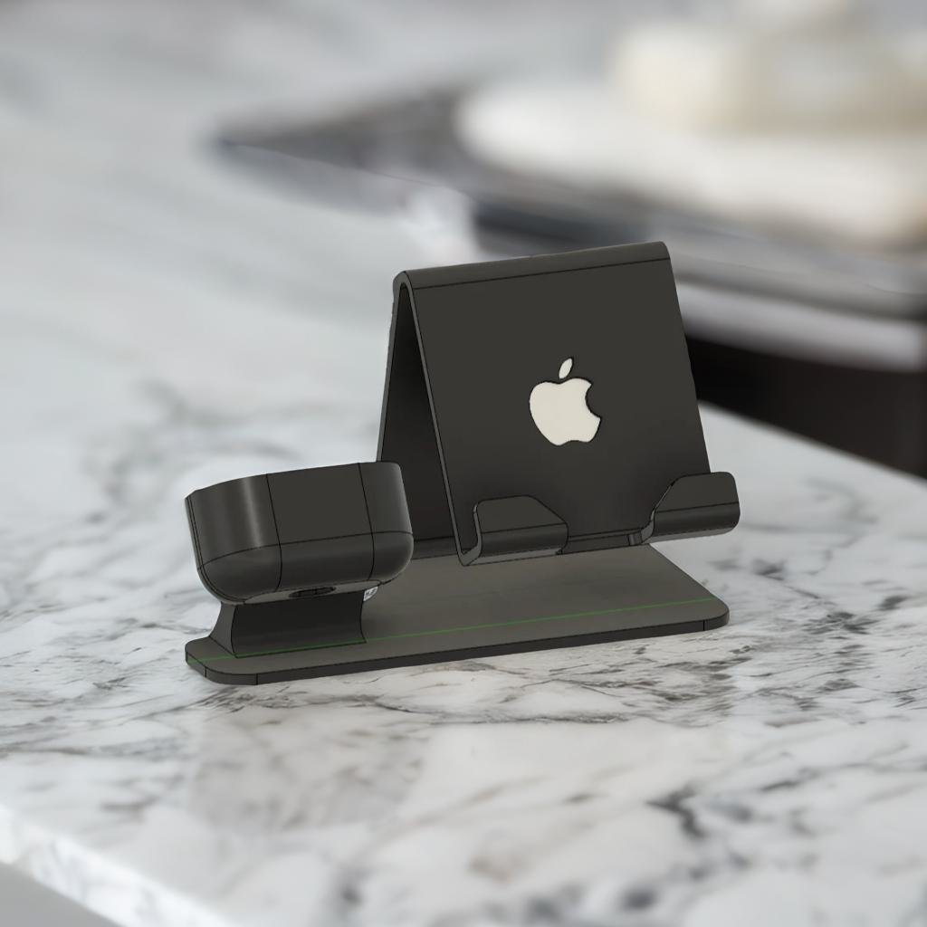 Phone Stand with Airpods by Martin Download free STL model