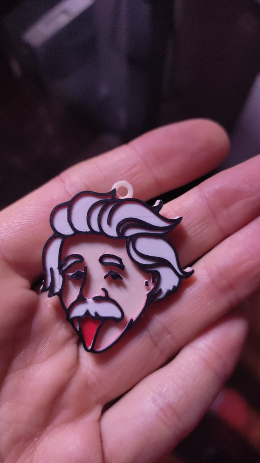 Einstein multicolor keychain