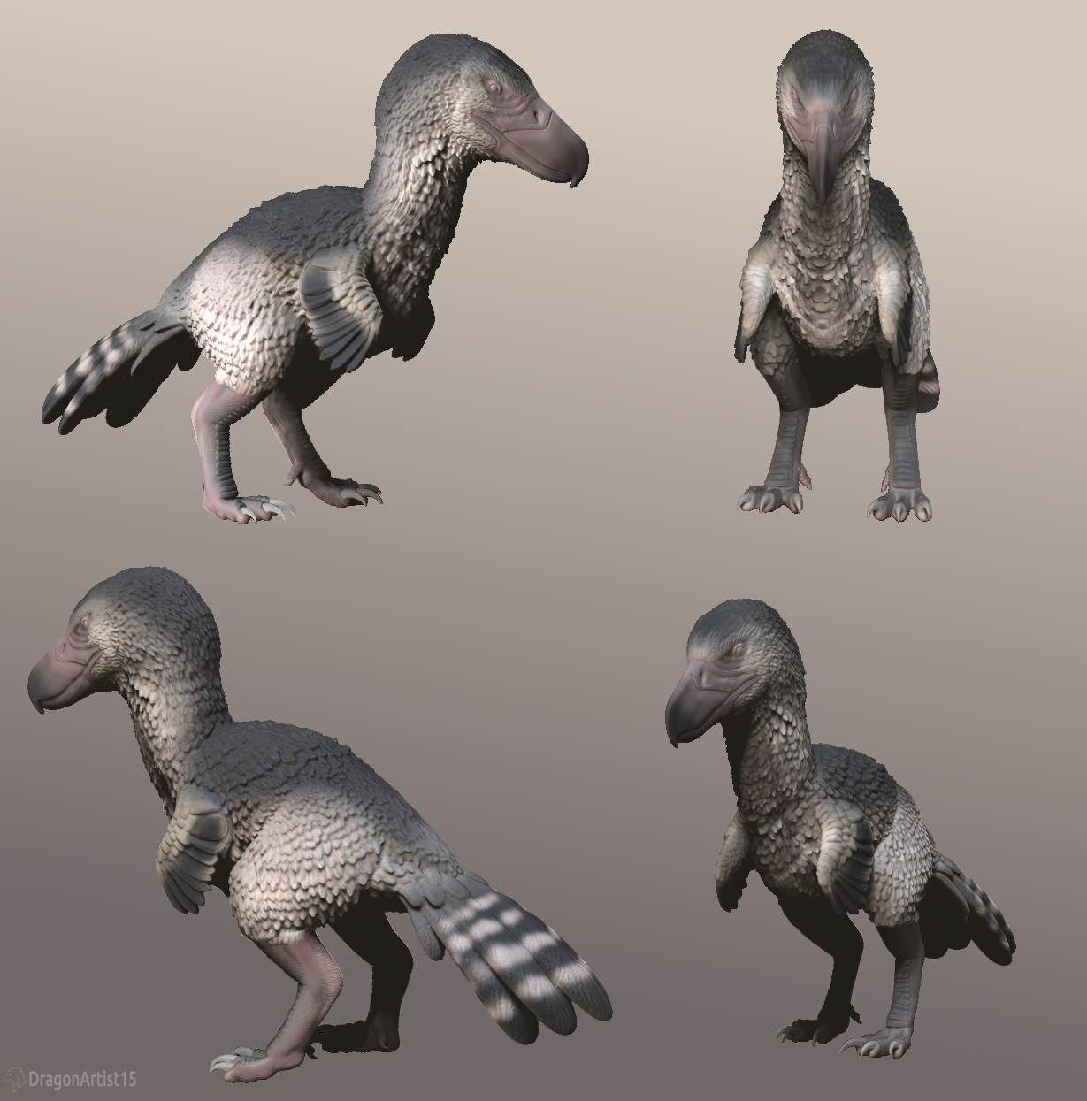 Terror bird statue