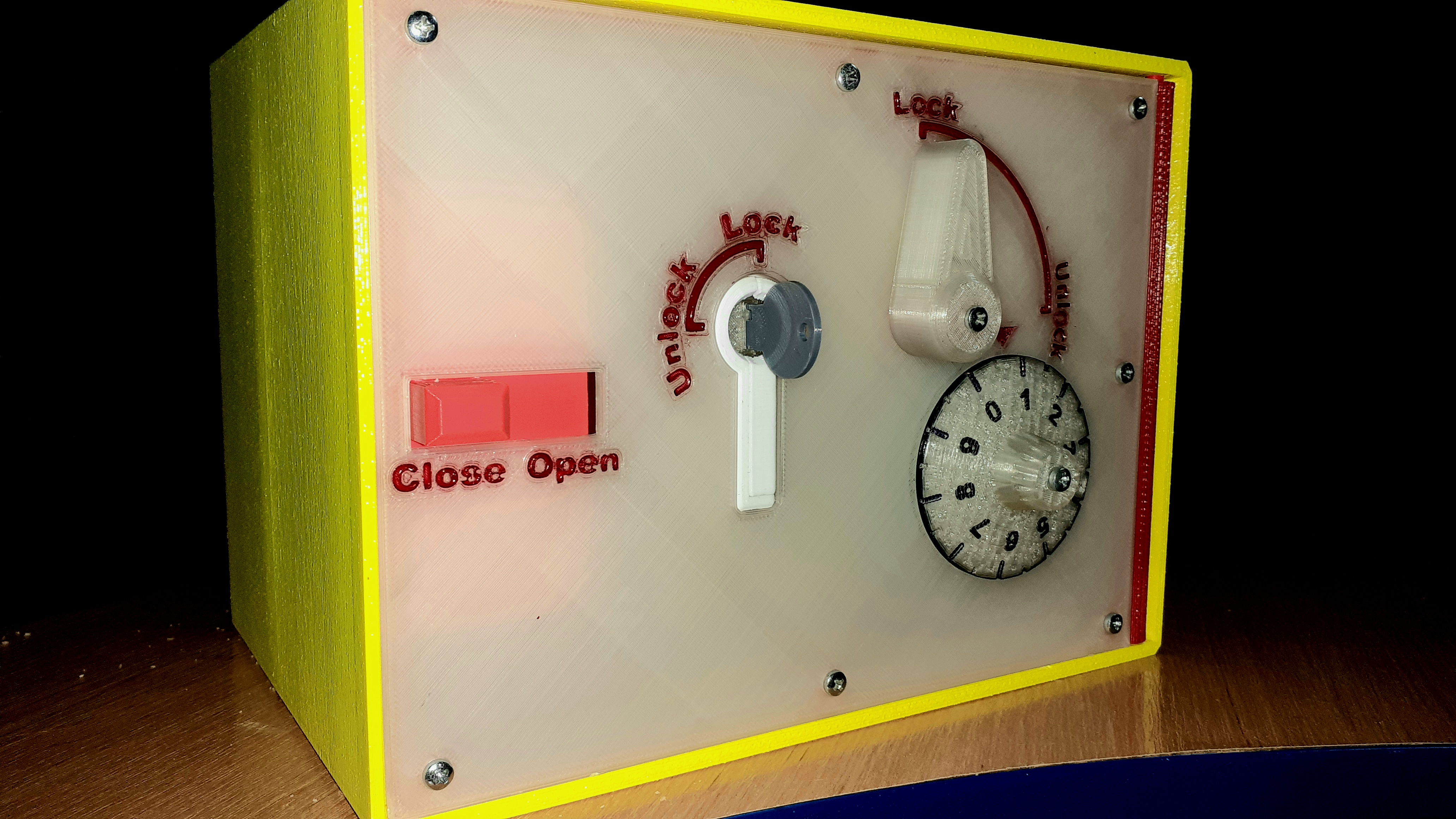 SAFE with a KEY and COMBINATION lock