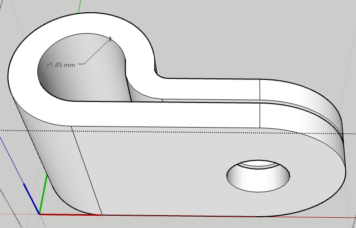cable clamp / clip / Kabelklemme for d = 3mm