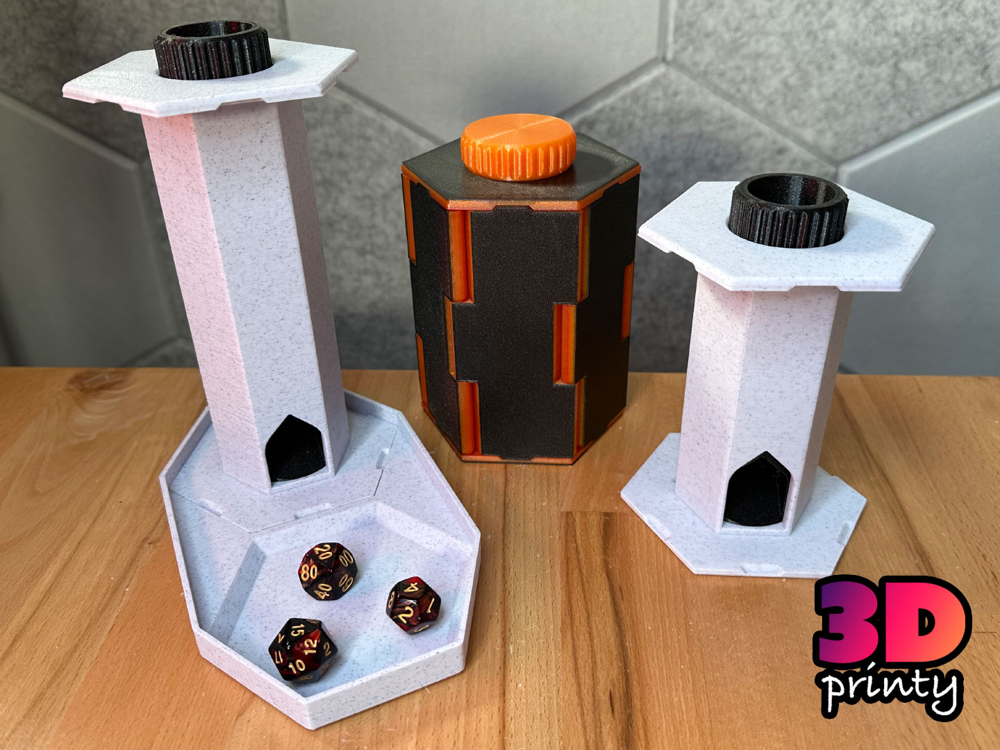 Miniatura 2 do modelo 3D Rollup Dice Box - Tower Core