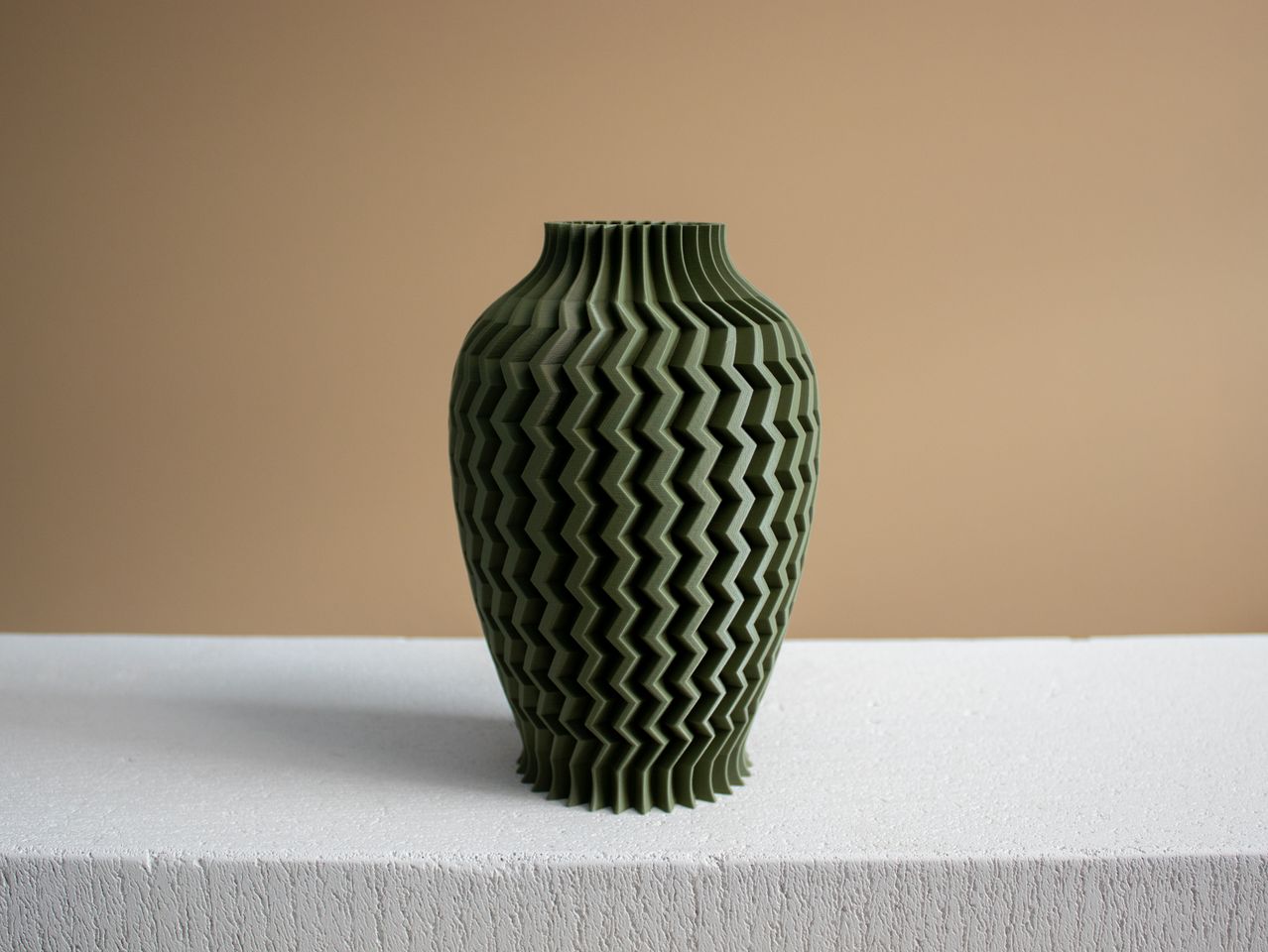 Zigzag Dokulu Vazo 14 cm