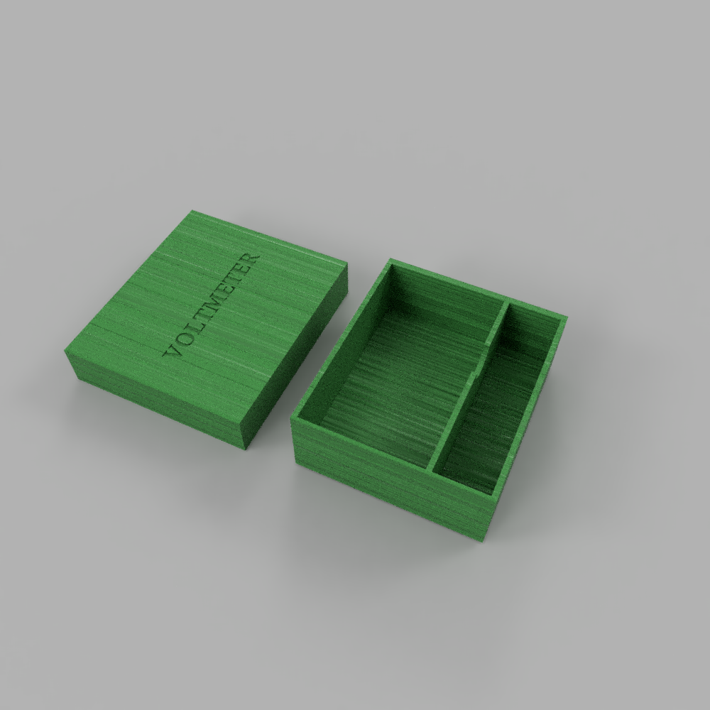 Miniatura 2 do modelo 3D Voltmeter Box  with Cable Compartment