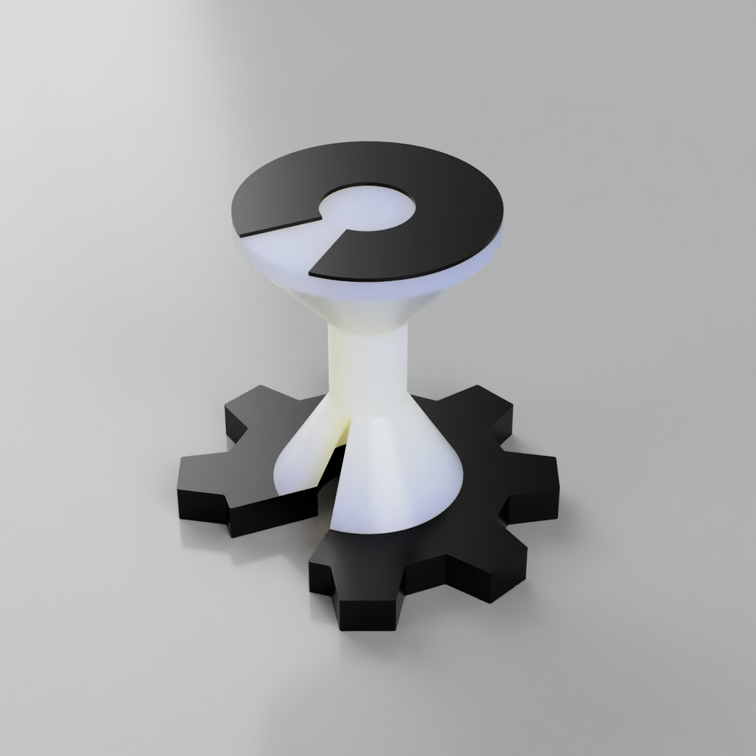 Miniatura 2 do modelo 3D Cufflink with Open Hardware and open source logos