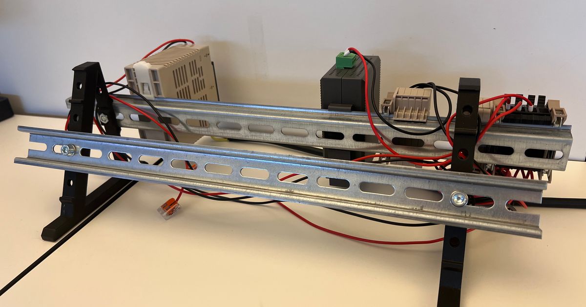 Din rail stand by JDolven Download free STL model