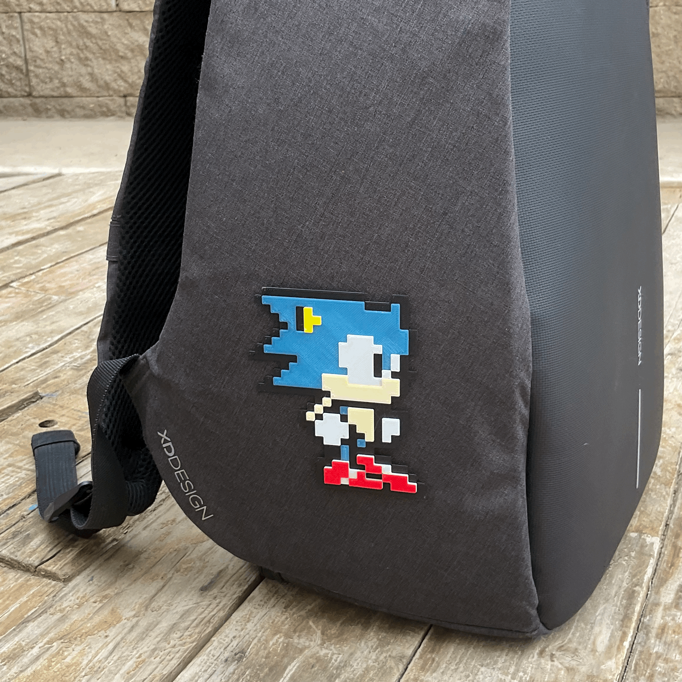 Sonic 3D pixel art