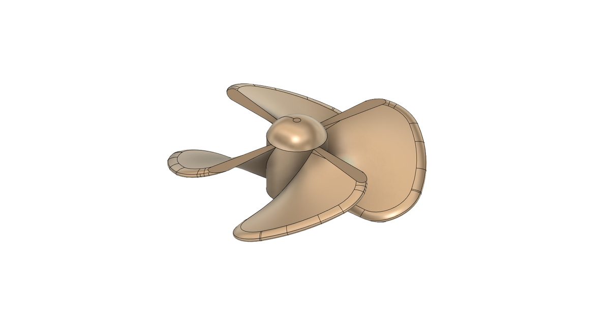 120mm boat propeller for 10mm Dshaft by liangodesigns Download free