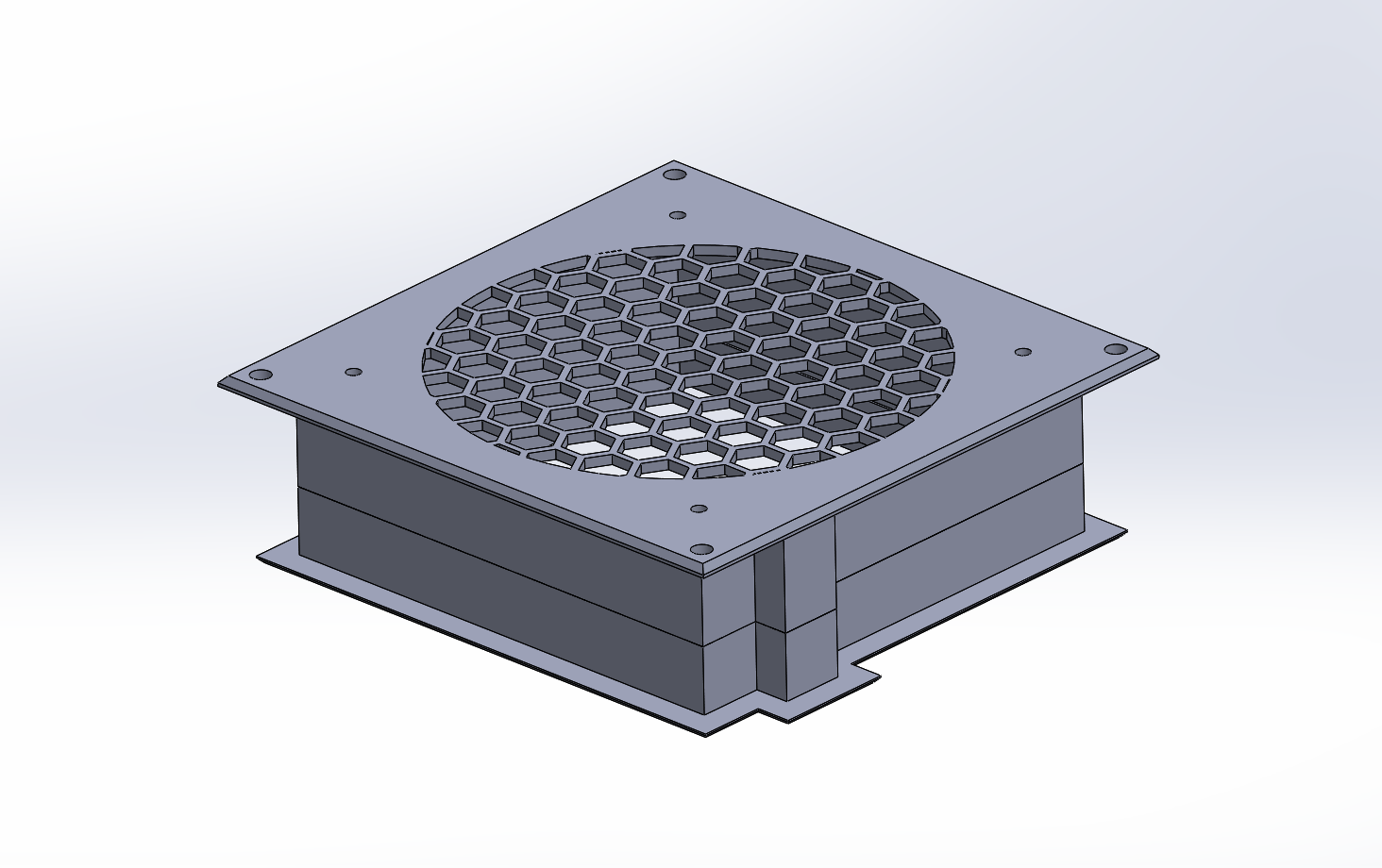 Fan mount - IKEA Lack table - ENCLOSURE