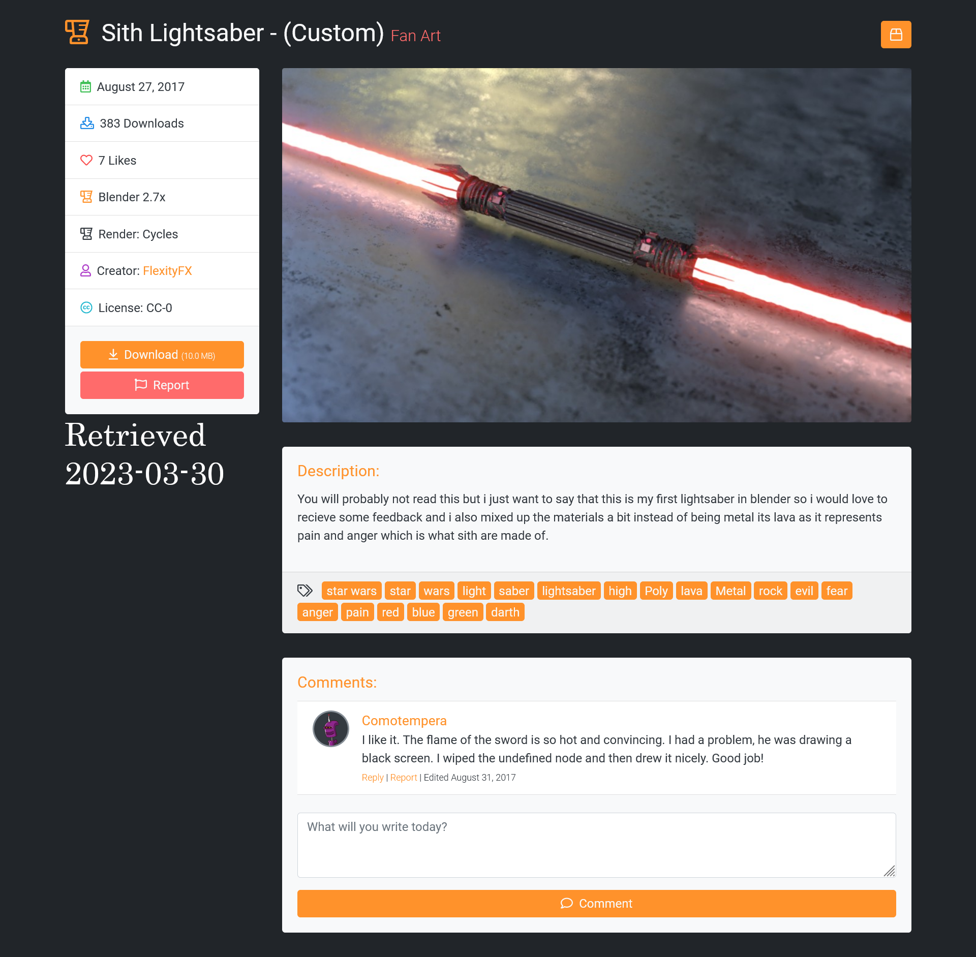 Sith Lightsaber - (Custom) — miniatura 2