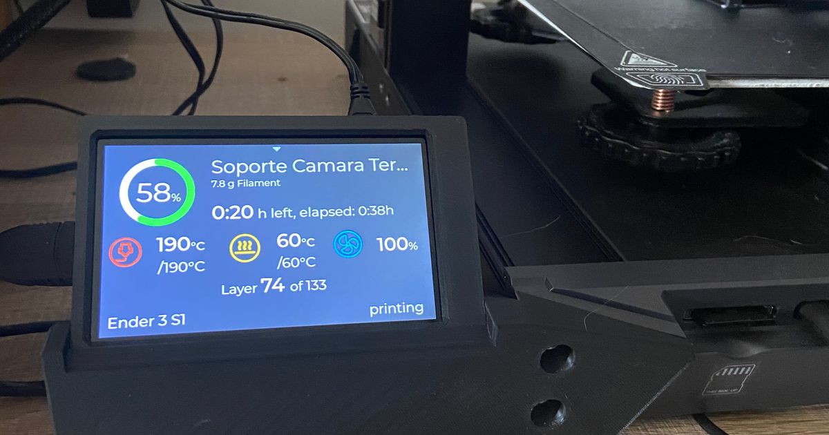 Rasperry Pi + Hyperpixel Box support for Ender 3 S1 by Josse4Cats ...
