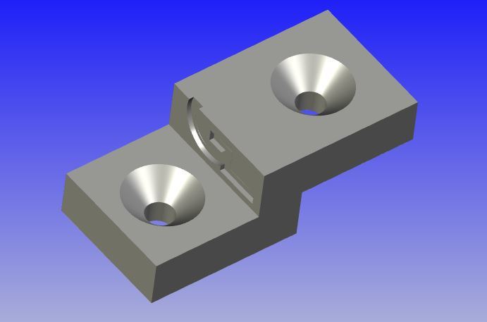 1/4" Bracket for Plywood mount 3 mm countersunk hole (1/8"=3 mm) /膠合板支架/पलईवड मउट क लए बरकट