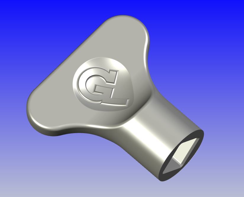 Key for outside watertap 8.5x8.5 mm (1/3"x1/3" inch)/ 室外水龍頭鑰匙 / बहर वटरटप क लए कज