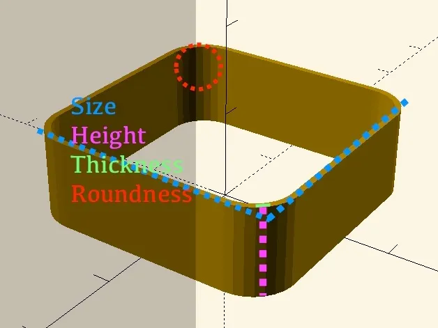 Rounded wall for calibration - Parametric