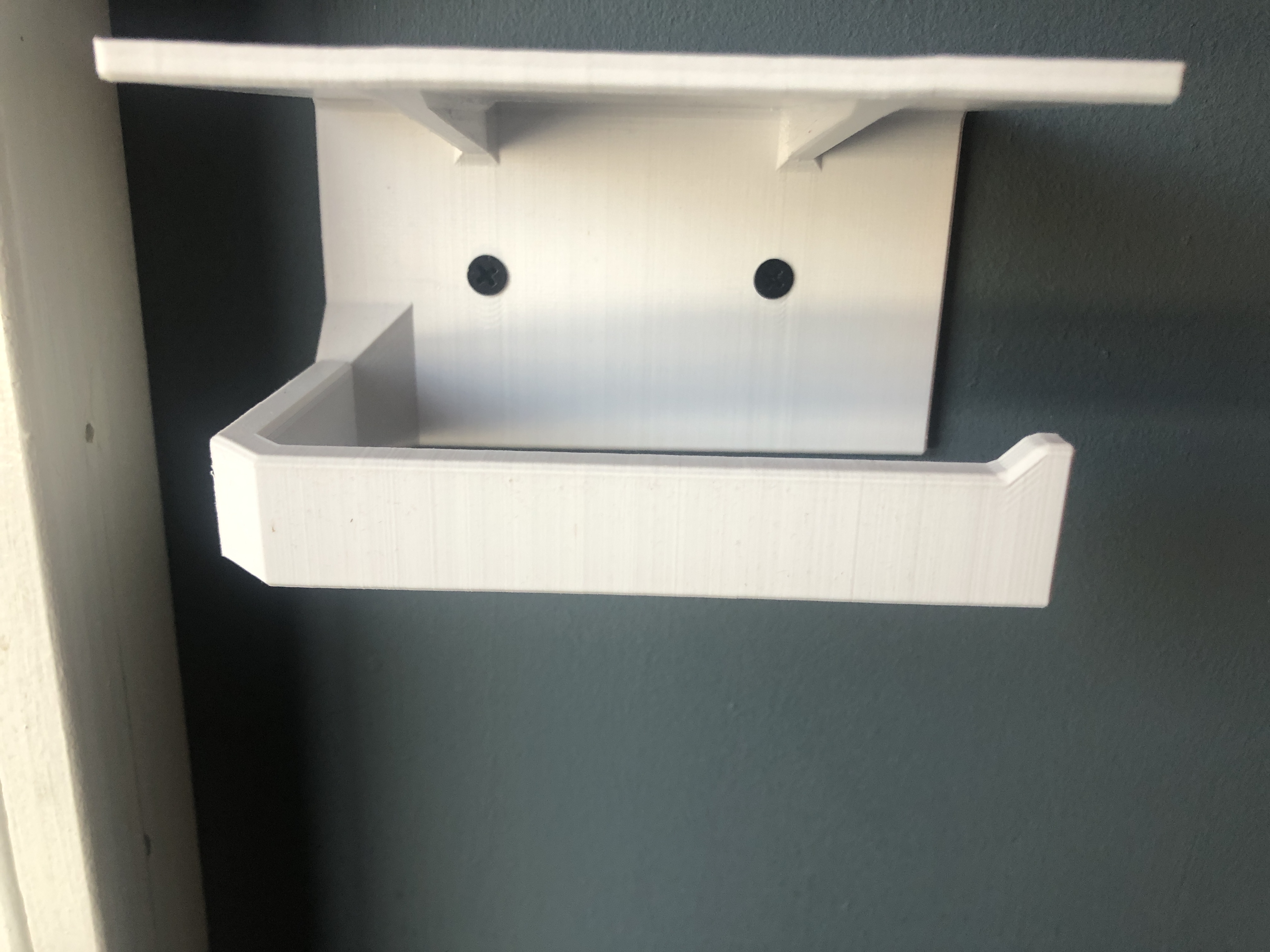 Toilet Paper Holder with Holes for Screws 3D model thumbnail