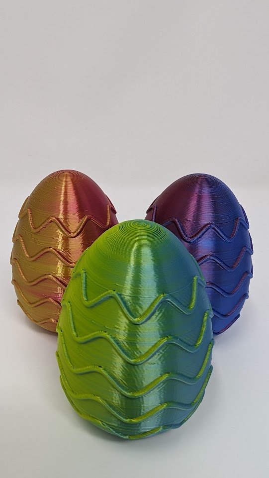 Easter Egg with Wavy Decorations
