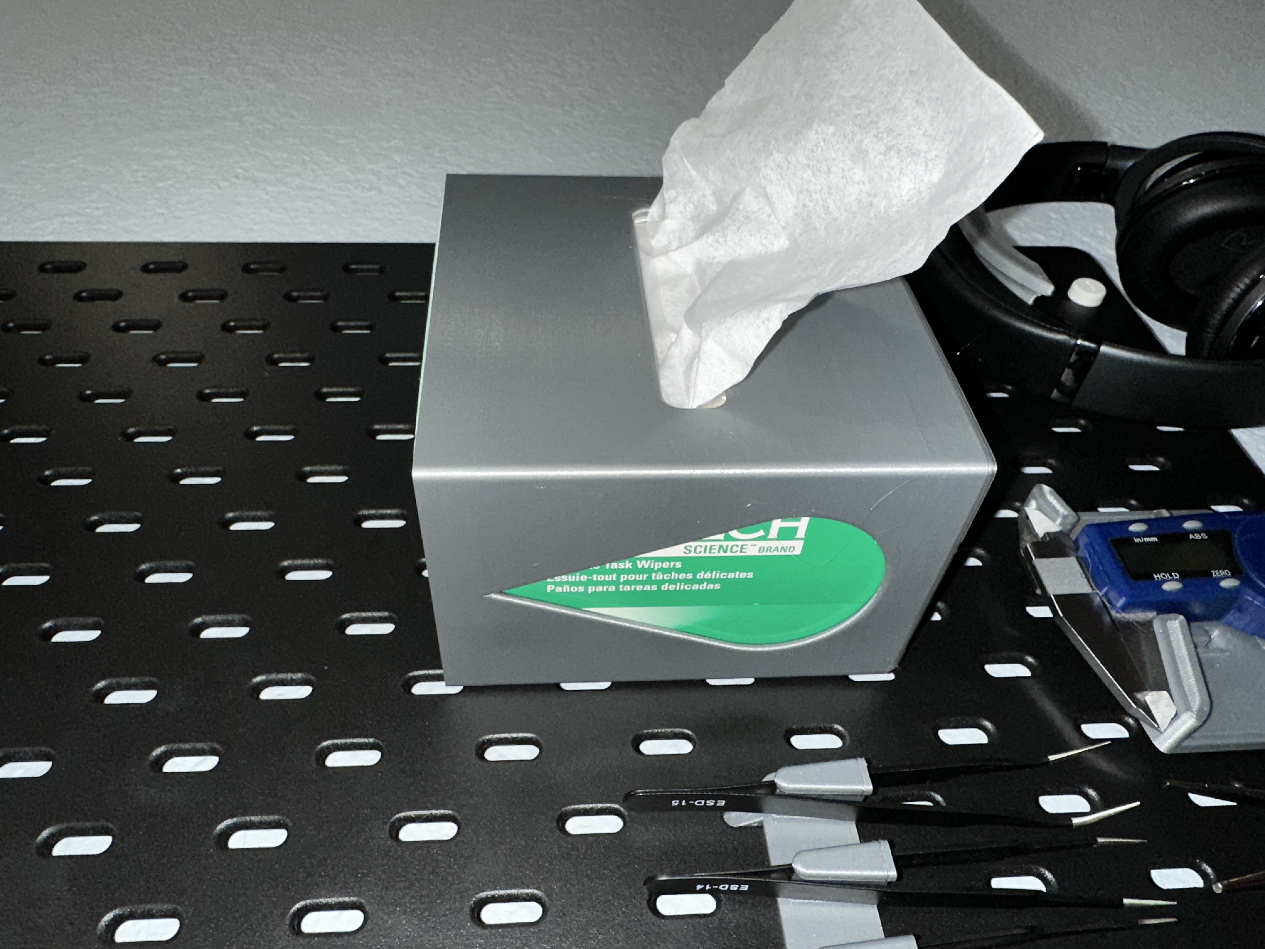 Kimtech Wipes to Skadis Pegboard
