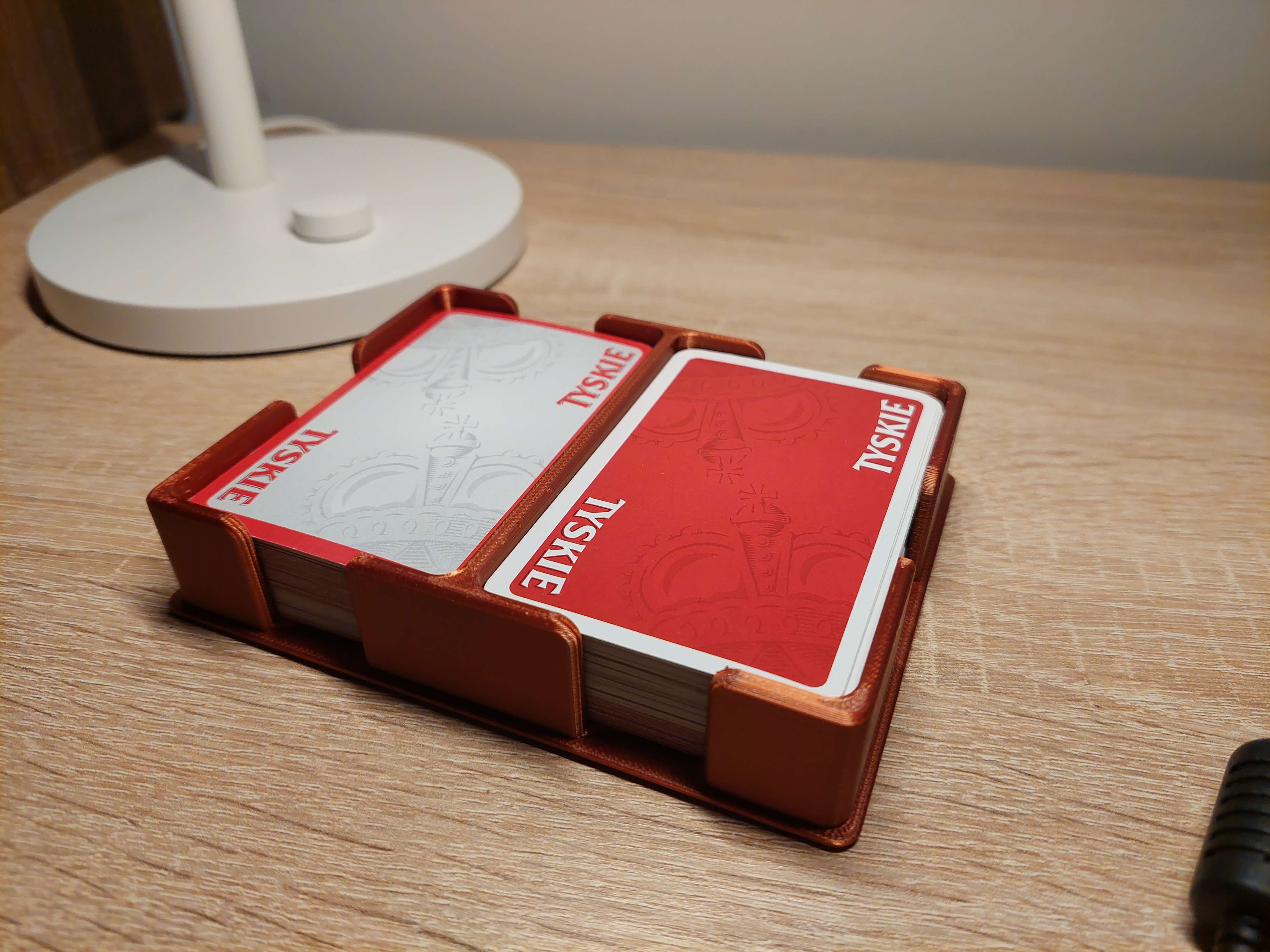 Playing card box for double deck