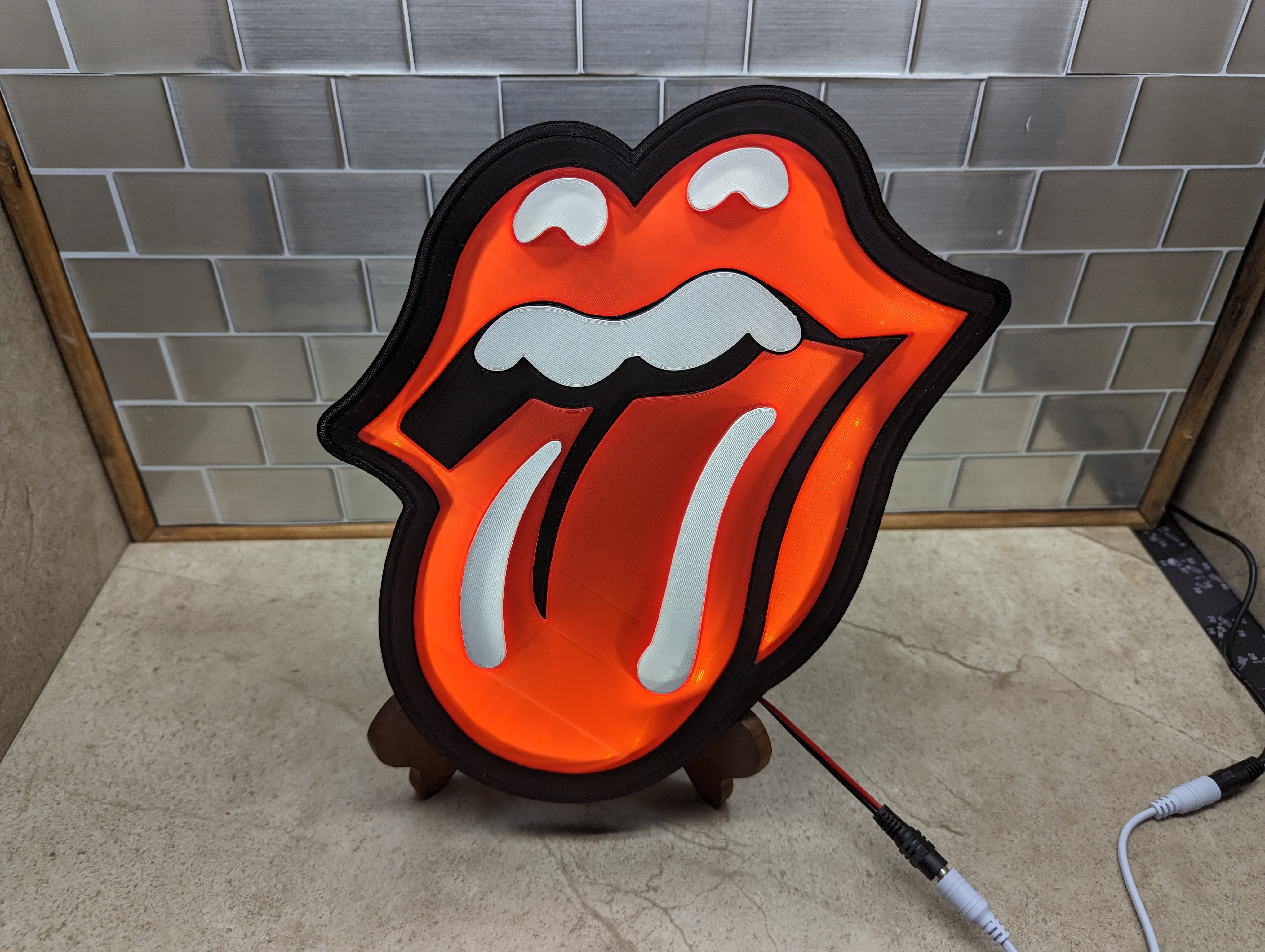 Lampe led logo Rolling Stone
