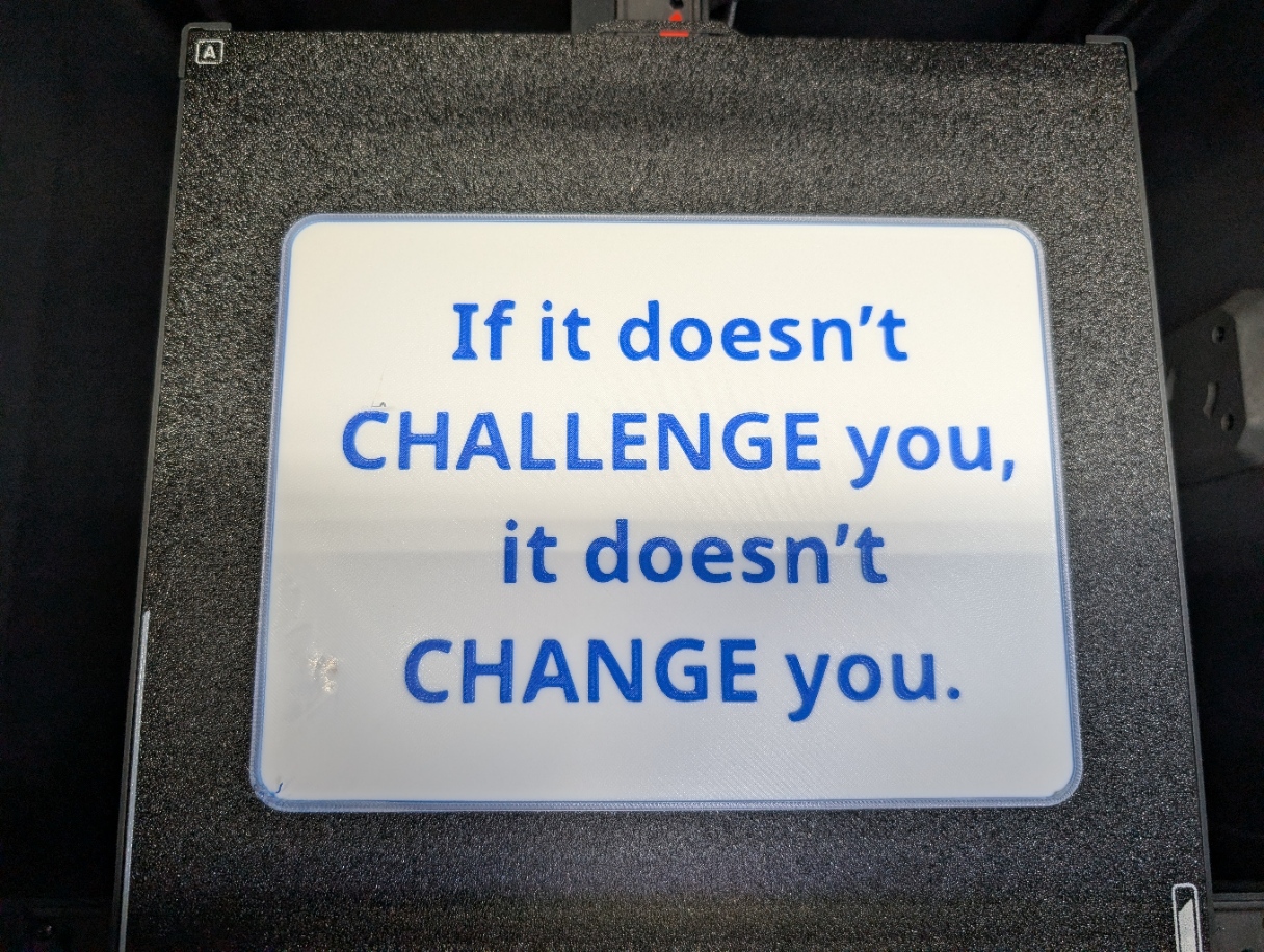 Challenge for Change sign placard 3D model