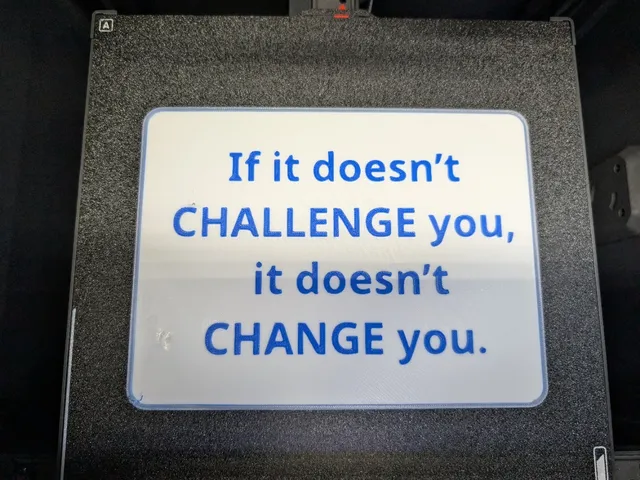 Challenge for Change sign placard