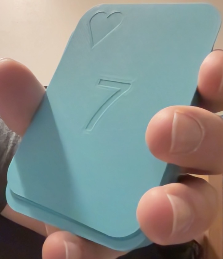 3D printed card deck