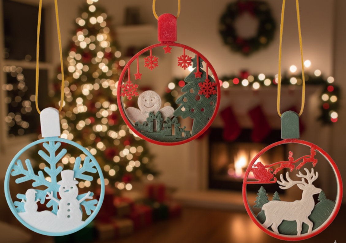 DIY Layered Christmas Ornament Collection