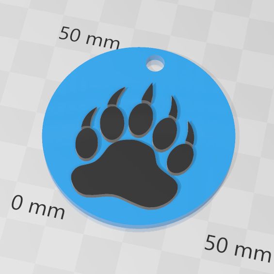 Bear Paw keyring